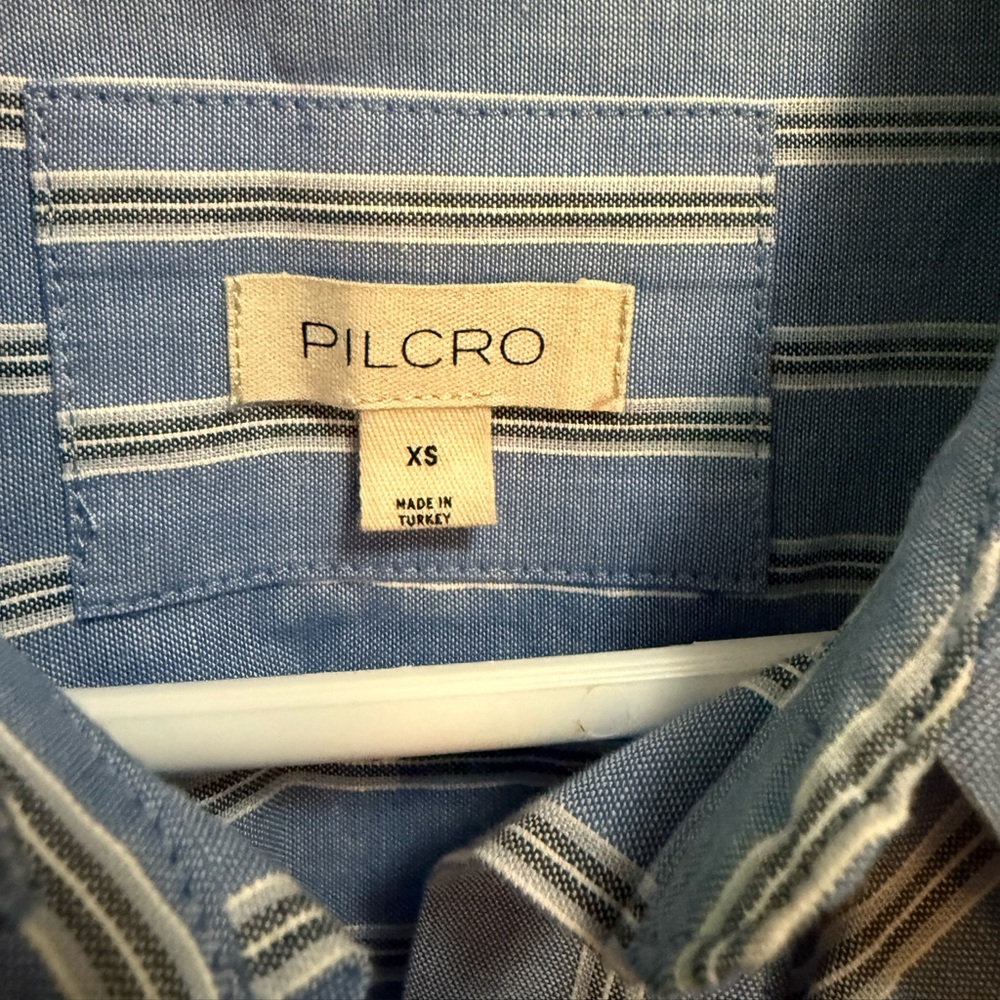 Pilcro Anthropologie blue white striped button down - Picture 5 of 8